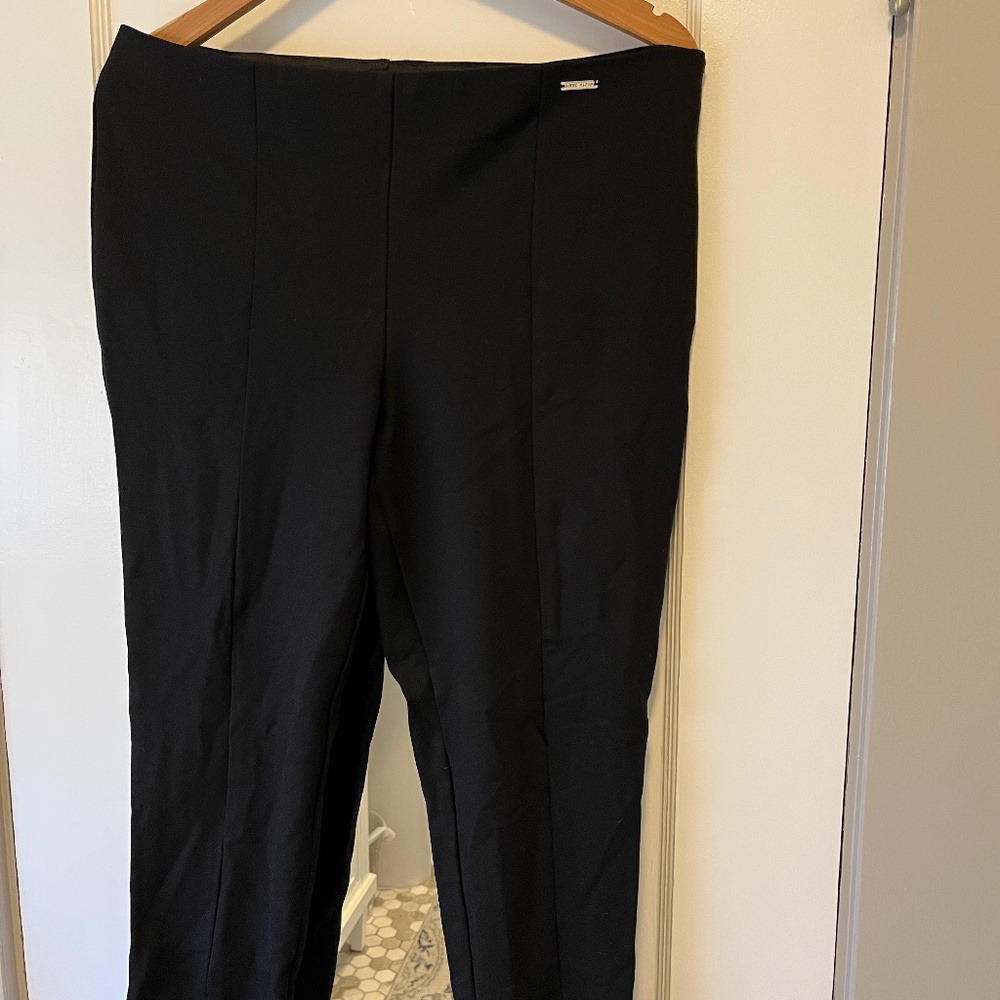 Ponte stretch pant w ankle zipper